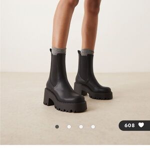 ASOS DESIGN Rae chunky Chelsea heeled boots